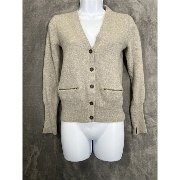 J. Crew Womens Vtg Italian Cashmere Cardigan Sweater Size S Preppy Grannycore - Picture 1 of 6